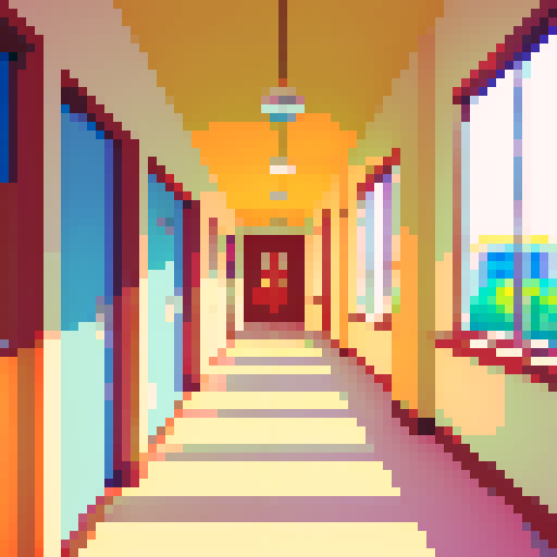 School hallways, windows,doors
