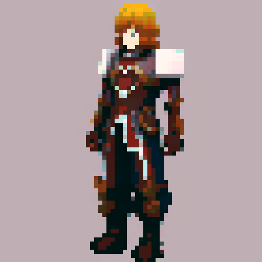 A character in the style of kimdomg hearts, male, with long hair and sinuous white armor encrusted with stones, the image has to be for a sprite from a unity game