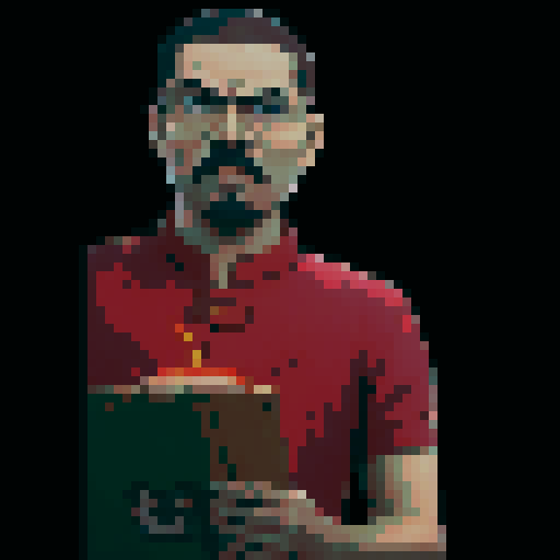 fire bender, Avatar the Last Airbender, old fashioned, pixel art, sRGB