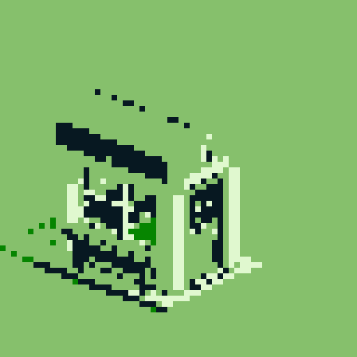 Simple, low-detail, pixel art tavern bar background with a long bar seen directly from the front, reminiscent of a Gameboy background, showcasing vibrant sRGB colors