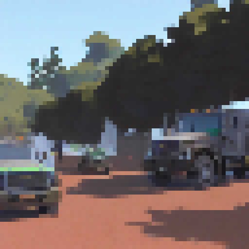 Anaetrobic Digesters with trucks coming in and RNG faciltiy