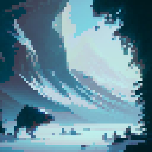 Grey wolf, valley. Volcano in back ground. Snow in pick of volcano