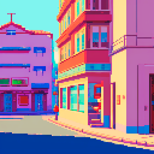 side profile of urban street