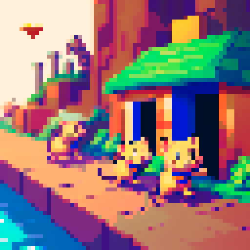 A pixelated land full of money, crypto and all of these rats running around