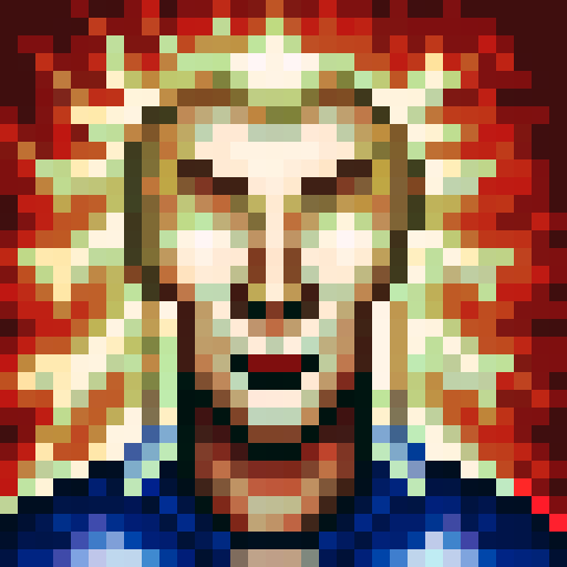 Realistic white rapper with golden teeth