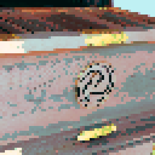 wooden chest with gold corners, gold decorations, front view, pixel art, sRGB