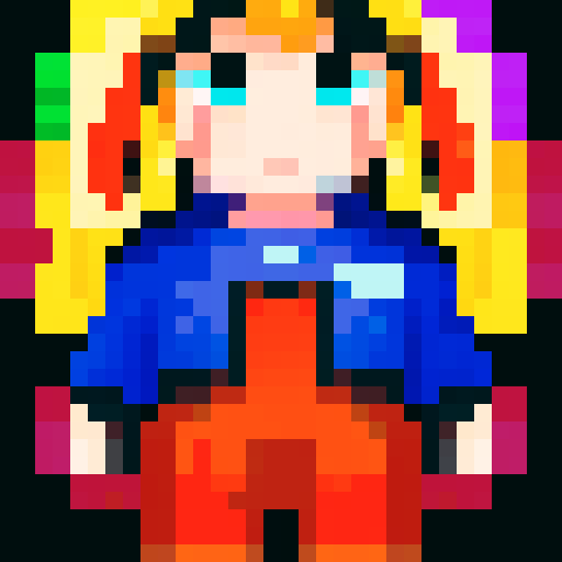 Outer Space, Farmer, Human Girl, Front Facing