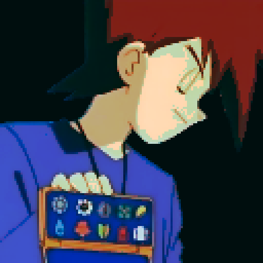 Gary Oak with his badges