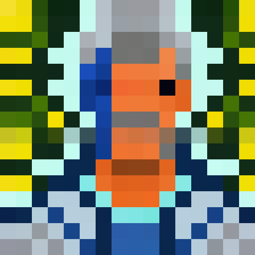 Pixel portrait of a school boy, about 10 years old, focused on the head. He needs to wear a cap.