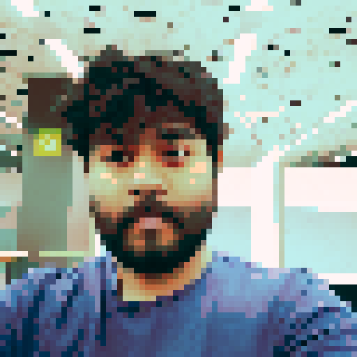 intricate pixel art, realistic Indian eyes, plain background, character portrait, close up, anime style, pixel art