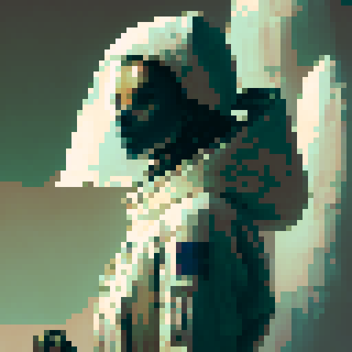 "Designer's hand holds a white flag, negotiating peace with a developer, amidst a backdrop of sleek, modern architecture and minimalist design."