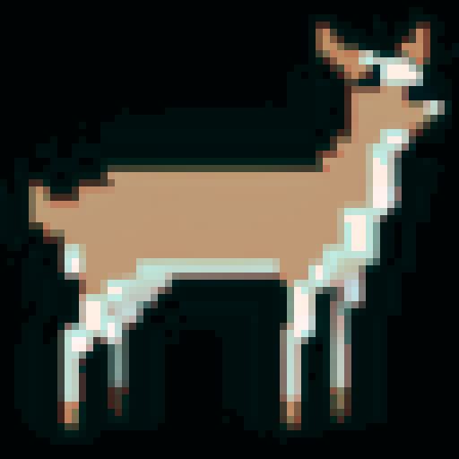 Image of same deer but drinking from a pond 