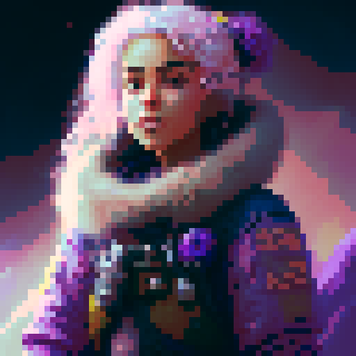 purple heart gem with pink background