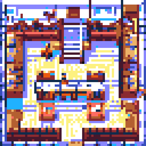 generate a post office in a top down style like it should be the level for a video game. make sure theres lots of open floor space and make the floorrs checkered board tile