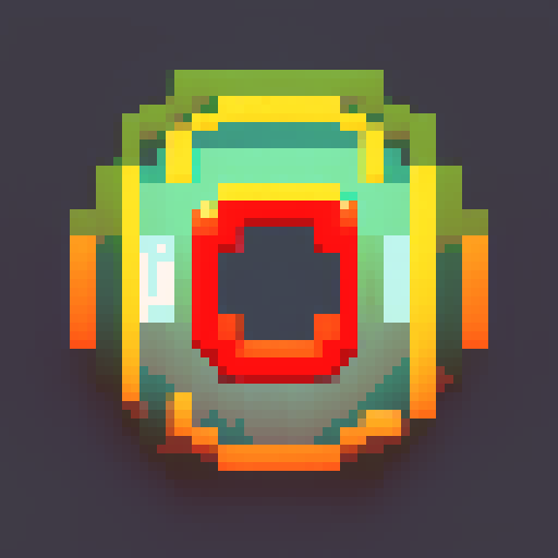 game asset, magic rune with attack symbol on red circle stone