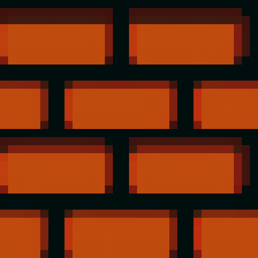 reddish brick, pixelated, textured, vibrant colors, sharp edges, 8-bit style, retro aesthetic, blocky formations, low resolution, vibrant palette