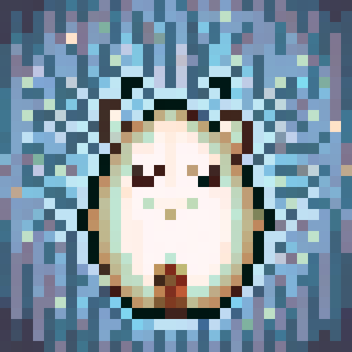 a potato with a hat on his head, small eyes, hands, and mouth