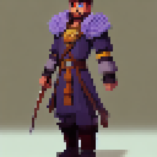 RPG sword, in the style of minecraft