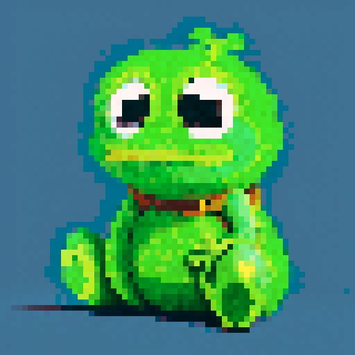 Pixel art Pepe the frog
