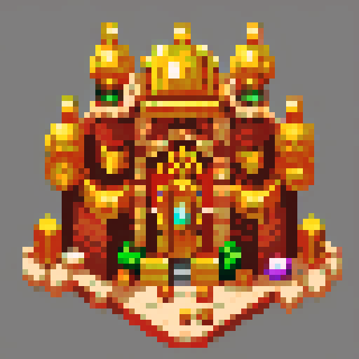 I need objects for my dungon game keys Tresure chest pile of gold and gems iron gates tiles walls make it a sprite sheet with diffrent objects its has to be a overhead view like gauntlet 