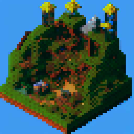 top-down mine building with one output on a side, WITHOUT perspective just top-down