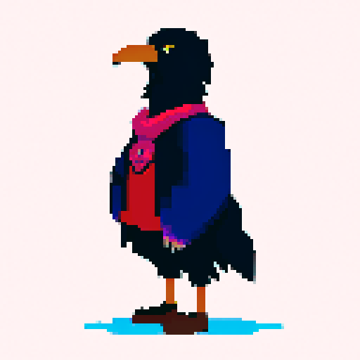 anthropomorphic raven druid (old man)