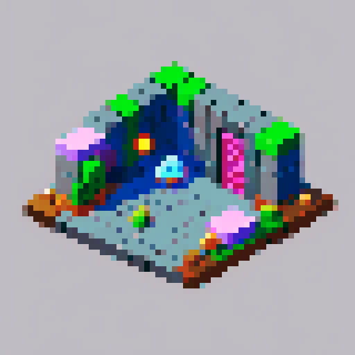 grey background for game pixelart, alien dungeon