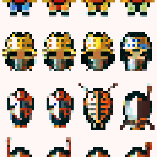 greek hoplite, corinthian helmet, copper armor, long spear, pixel art, sRGB