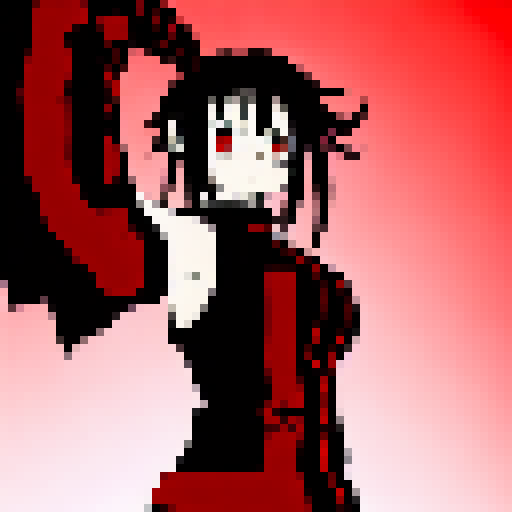 demon slayer, anime style, red and black colors