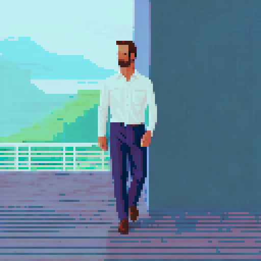 human in linen pants and shirt