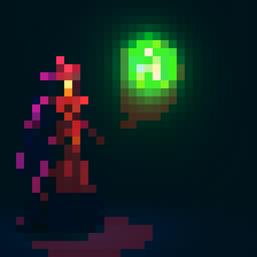 Full body warlock casting a spell, RPG game inspired, purple and green colors
