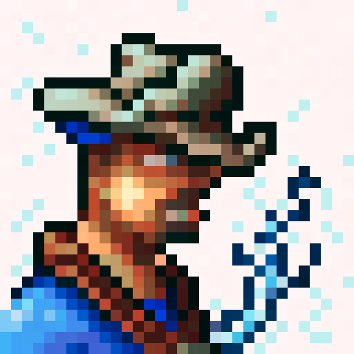 Cowboy slaying a dragon