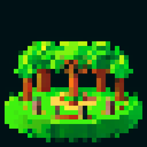 A cemetery in a forest on a sunny day 