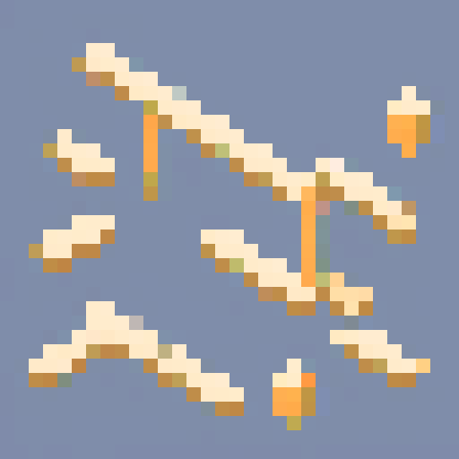 stock mareket chart, nestled among other game assets, awaiting its transformation into a pixel art icon for a casual game, like a game icon