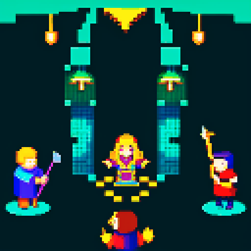 three men, archmage and his apprentices , magic staff, light at the archmage, dark place, king with staff, cant see eyes, eyes darken, only three men