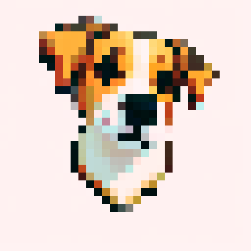 dog head portrait, front view, 