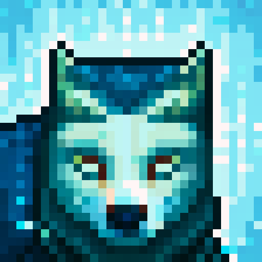 wolf avatar, portrait, glowing eyes