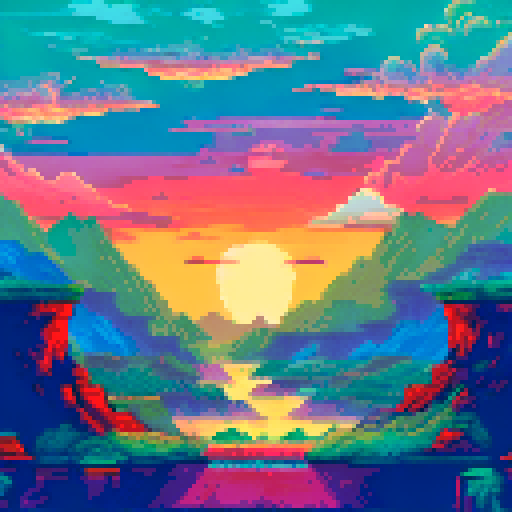 red sky, with explosion particles, lightnings.