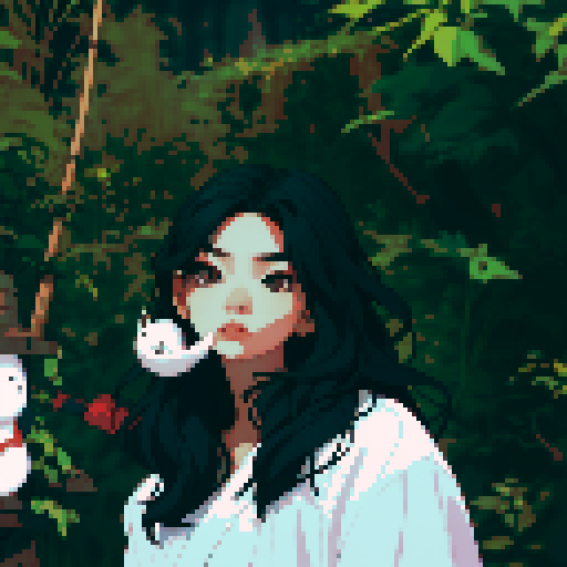 Southeast Asian woman, long wavy hair, White skin, oval face, black eyes, age 20, wearing a robe