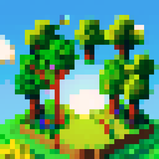 scenery with a tree in each side and the sky have a bright sun
