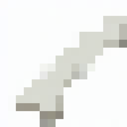 Bone broken in half with small traces of blood.