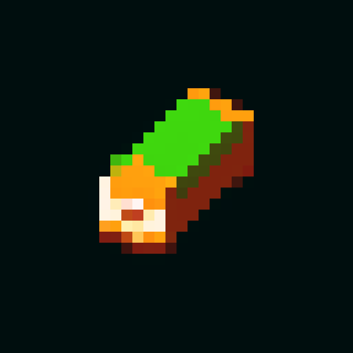 pixel art 2d wood log