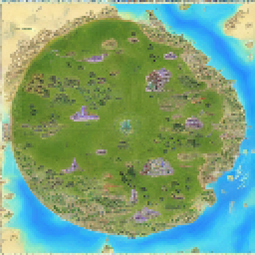 huge rpg map, fantasy world, lat of homes, shops, animals
