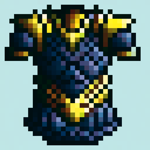 paladin armor with gold trim