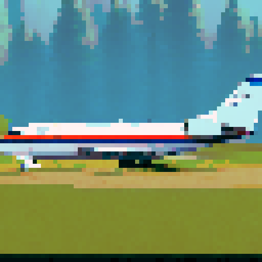 boeing 727-200, plain background, side view