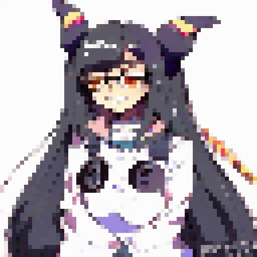 Transparent background, Anime Girl, African American, Round Glasses, Black Glasses, Shy, Blushing, Cute, Short Body, Medium Sized Boobs, Black Sweater, Long Hair, Black Hair, Brown Eyes, Fluffy Hair, 