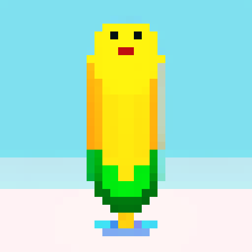 banana, pixel art, video game item icon, sRGB, vibrant colors, retro aesthetic, 8-bit graphics, iconic shape, yellow fruit, textured skin, curved form, glossy appearance, minimalistic design