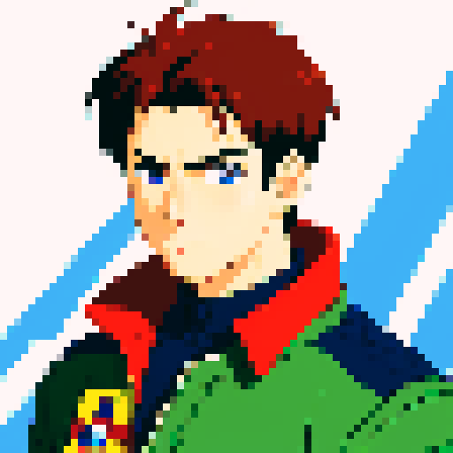 90s anime male jet fighter pilot 
