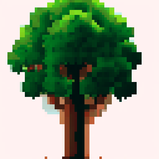 Draw a tree in the same style and color, just change the foliage