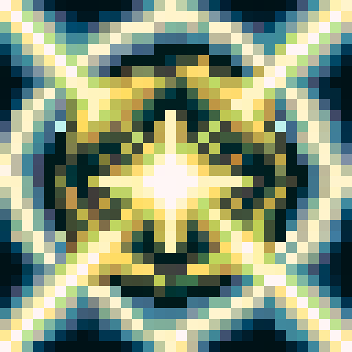 crane with human eye as its body, skill art, close up, portrait, game icon, 32x32 pixel art, sRGB